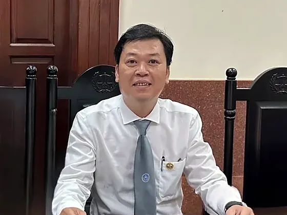 Luật sư Nguyễn Trọng Nam tại phiên tòa